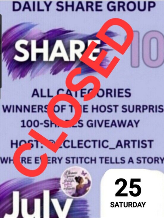 Hand Crafted Other - SHARE 10 7/25/26 Saturday CLOSED